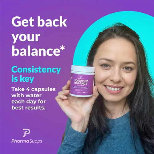 Miniatura 4 de Inositol+ Suplemento de equilibrio hormonal para apoyo de señalización metabólica y hormonal, el restablecimiento hormonal todo en uno para sentirse