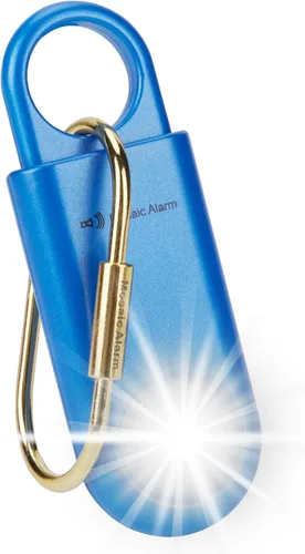Miniatura 14 de Alarma de seguridad personal de 130 dB con luz estroboscópica. Alertas de emergencia SOS de sonido fuerte con mosquetón. Sirena de llavero