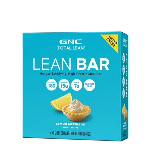 Miniatura 8 de GNC Total Lean Bar Barra de comida con alto contenido de proteínas y satisfying con hambre Yogur de arándanos 5 barras