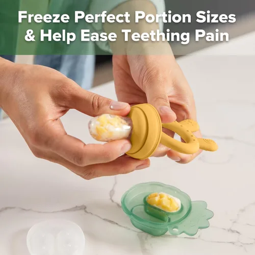 Miniatura 3 de Haakaa Comedero de alimentos para frutas y mini congelador, moldes para paletas de leche materna para alivio de enfriamiento del bebé, alimentador