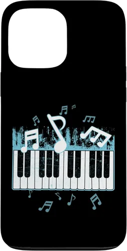 Funda para iPhone 13 Pro Max Piano con teclas musicales y notas