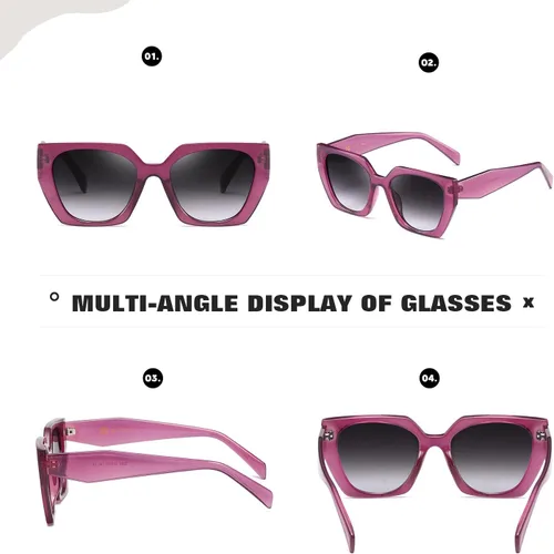 Miniatura 11 de Gafas de sol retro para mujer y hombre, cuadradas, modernas, modernas, modernas, con protección UV, parasol