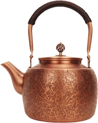 Miniatura 8 de Kkekos Tetera de Cobre Hecha a Mano para Estufa 2000ml (Tipo1)