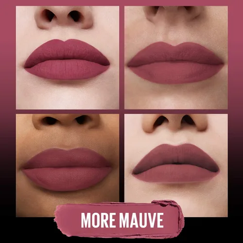 Miniatura 3 de Maybelline Color Sensational Ultimatte Lápiz labial mate sin secado, pigmento de color intenso, Más Malva, Rosa Malva Púrpura, 1 pieza 599 MÁS MAUVE
