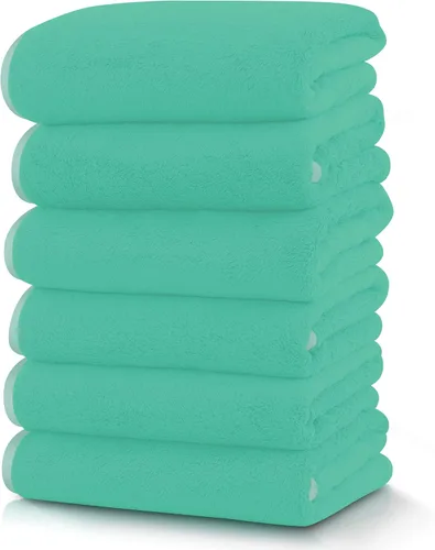 Miniatura 41 de TENSTARS Toallas de baño de seda con dobladillo para baño en liquidación - 27 x 55 pulgadas, ligeras, finas y de secado rápido, toalla absorbente