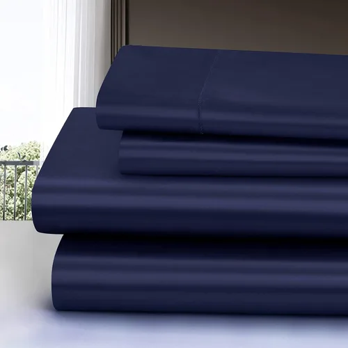 Miniatura 140 de Homiest Juego de sábanas de satén de lujo de 3 piezas con bolsillo profundo, 1 sábana bajera + 1 sábana encimera + 1 funda de almohada