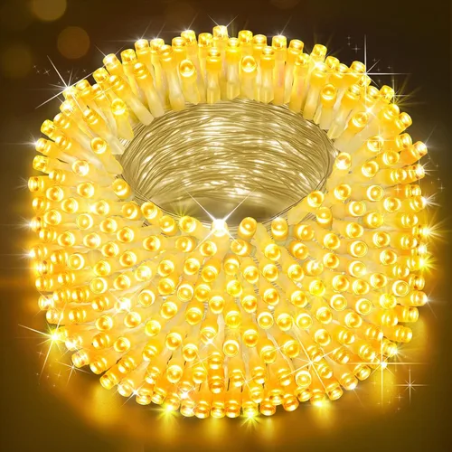 Miniatura 14 de Guirnalda de luces de Navidad de 403 pies para exteriores, 1000 luces LED con cambio de color, 11 modos y función de temporizador de memoria