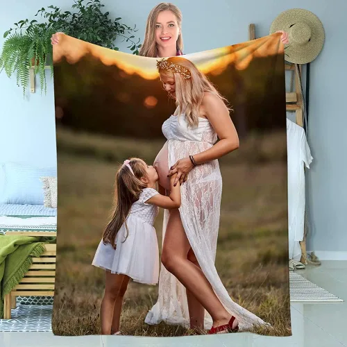 Manta de collage personalizada con carga de imagen, manta de fotos personalizada, regalo para mamá, abuela, familia, esposa, novia (A,51 x 59