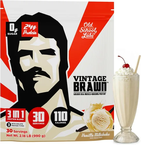 Brawn Vintage – Polvo de proteína para desarrollo muscular. La primera proteína triple aislada de huevo, leche (suero y caseína) y carne de vacuno