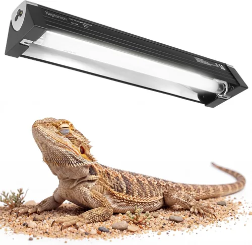 Lámpara T5 UVB para Reptiles de 12.5 Pulgadas con Foco UVB 10.0 de Alta Salida para Terrarios, Reptiles Tomando Sol, Lagartos, Camaleones, Iguanas,