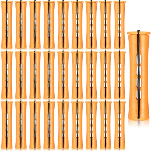 Miniatura 11 de WILLBOND 60 varillas permanentes para cabello largo, de plástico, rizadores de ondas frías, rodillo para peinar el cabello, herramientas de Blanco