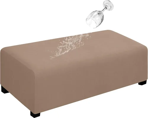 Miniatura 23 de Easy-Going Funda para Otomán Elástica 100% Doble Impermeable Rectangular Plegable Taburete de Almacenamiento Protector de Muebles Funda Suave