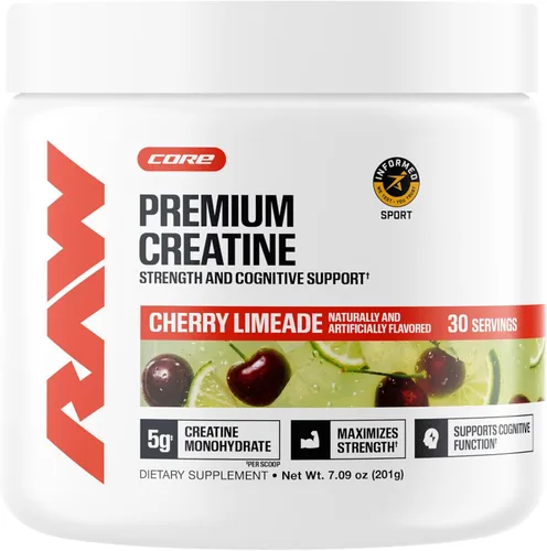 Miniatura 10 de RAW Nutrition Polvo de monohidrato de creatina, sabor frambuesa azul (30 porciones) - Suplemento de monohidrato de creatina micronizado