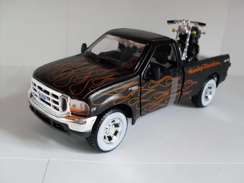 Miniatura 2 de Maisto – 32181bk – Vehículo Miniatura – Modelo Harley Davidson 1936 – Escala 1: 24 Escala – Ford F 350 Super Duty