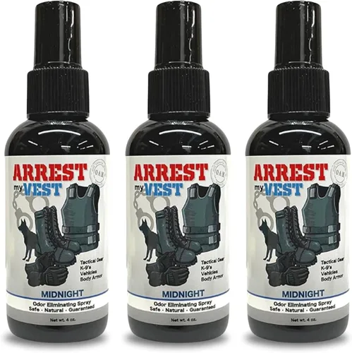 Miniatura 9 de Arrest My Vest Aerosol para eliminar olores de armadura corporal de grado militar y policial, equipo táctico. Seguro para K9. Seguro para todos