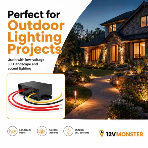 Miniatura 5 de Convertidor de 12 V CA a 12 V CC – Rectificador de 12 V CA a 12 V CC – Transformador de corriente CA de 12 voltios a 12 V CC para tiras de luz LED