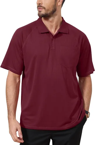 Miniatura 3 de Polo de golf para hombre que absorbe la humedad, UPF 50+, manga corta, M-5XL