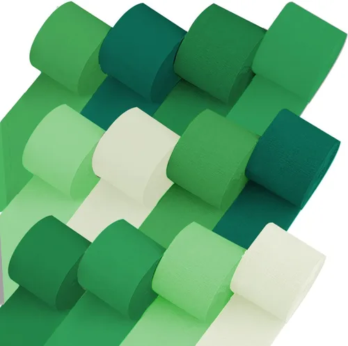 Miniatura 10 de 12 rollos de serpentinas de arcoíris únicos, paquete de 12 rollos de papel crepé arcoíris únicos de 984 pies para decoraciones de fiestas, Multicolor
