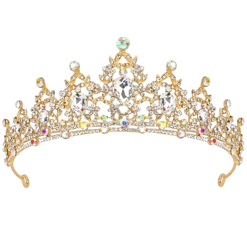 Miniatura 7 de SuPoo Tiaras de Corona de Plata para Mujeres, Tiaras de Cumpleaños, Coronas de Cristal para Mujeres, Tiara de Reina, Diadema de Rhinestone