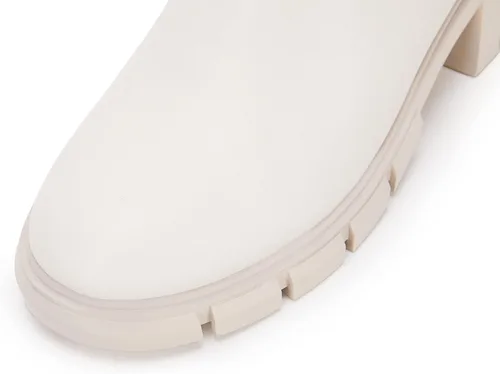 Miniatura 5 de Botines con elástico al tobillo y plataforma para mujer, tacón ancho, suela de lengüeta, antideslizantes, cómodos botines tipo Chelsea