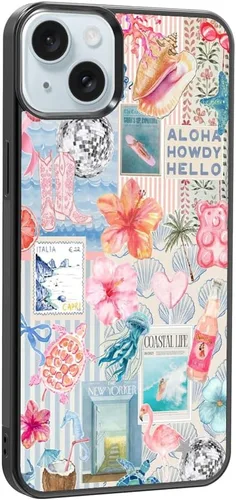 Miniatura 405 de Funda de teléfono de playa de verano a prueba de golpes y protectora con hibisco, bonitas fundas de teléfono para iPhone XR jamaica (Hibiscus Flower)