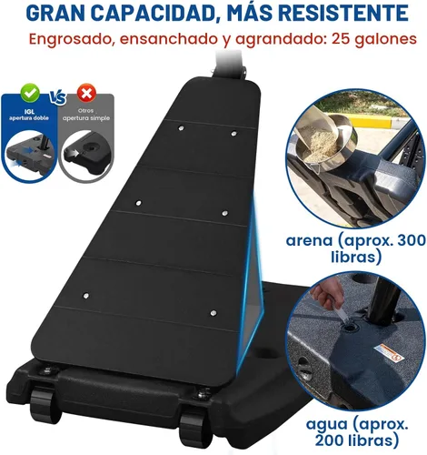 Miniatura 6 de IGL Aro de Baloncesto para Exteriores con Tablero Irrompible de 52 Pulgadas, Aro de Baloncesto Portátil para Exteriores de 10 Pies de Altura
