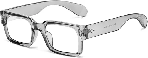 Miniatura 13 de Breaksun Lentes rectangulares para hombres y mujeres, anteojos cuadrados de luz azul, montura gruesa, lentes negros