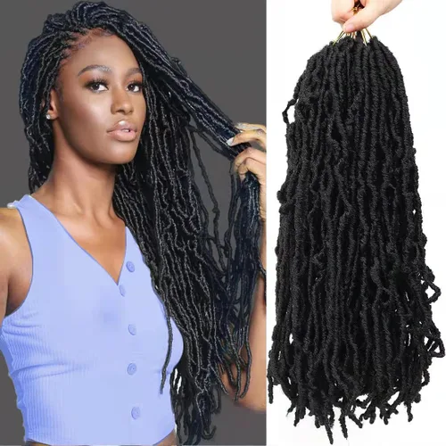 Youngther Rastas sintéticas de ganchillo de 18 pulgadas, 6 paquetes de cabello de ganchillo suaves para mujeres negras, cabello sintético preanudado