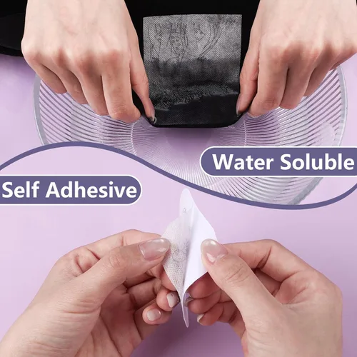 Miniatura 3 de 15PCS estabilizador soluble en agua de 8.5" x 11" para bordado, papel de bordado pegar y coser que se lava, estabilizador de bordado, patrones