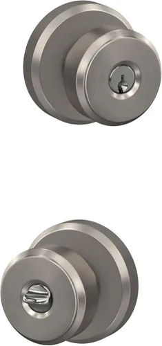 Miniatura 71 de SCHLAGE F51A BWE 622 - Pomo de puerta Bowery, cerradura de entrada con llave, color negro mate Mate negro