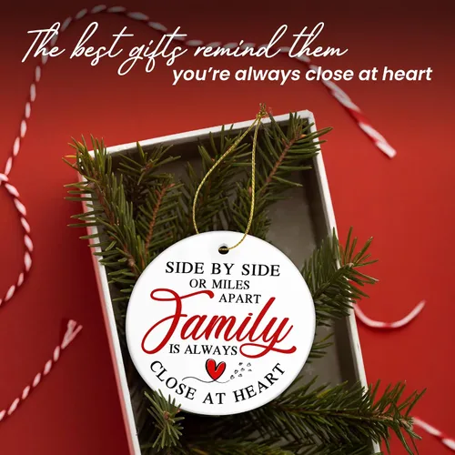 Miniatura 7 de TEEZWONDER Adornos familiares para mujeres y hombres, adornos de Navidad de cerámica 2025 para decoración de árboles, regalos de cumpleaños
