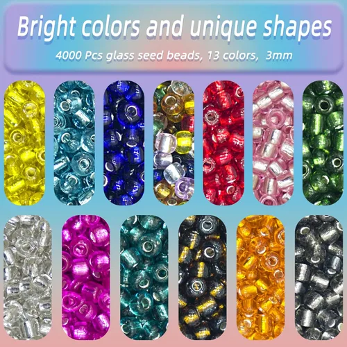 Miniatura 3 de Cuentas redondas de poni de 0.118 pulgadas para manualidades, cuentas de pulsera de amistad 8/0, suministros de fabricación de joyas