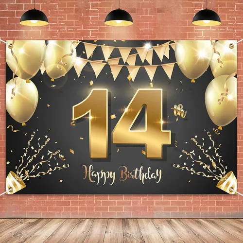 Miniatura 30 de HAMIGAR Fondo de pancarta de feliz cumpleaños número 10 de 6 x 4 pies, decoraciones de cumpleaños de 10 años, suministros de fiesta para niñas