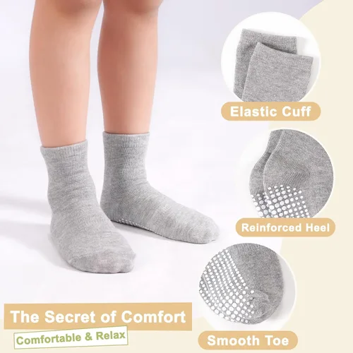 Miniatura 4 de HYCLES Calcetines Antideslizantes para Niños Pequeños, Calcetines de Agarre para Niñas de 1-10 Años Niños Niñas Calcetines para Niños Pequeños