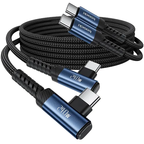 Miniatura 12 de Cable USB C [Paquete de 2, 1 mt] Carga rápida de 240 W tipo C, cable USB 2.0 trenzado de nylon para iPhone 17 16 15 Pro Plus Pro Max Air, iPad Pro