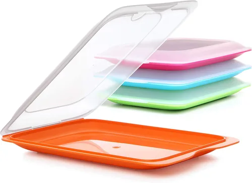 Miniatura 7 de TATAY Recipientes de carne fría para nevera Juego de 3 mini Almacenamiento de refrigerador Tapa extraíble Apta para microondas, congelador