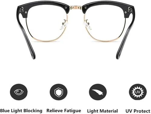 Miniatura 3 de LNTICB® Gafas con Bloqueo de Luz Azul para Computadora, Gafas de Lectura, Montura de Gafas con Lente Transparente, Unisex, Anti UV, Anti Fatiga