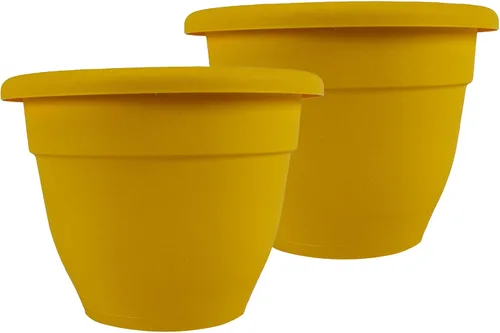 Miniatura 14 de The HC Companies, Caribbean - Maceta de plástico y ligera de 6 pulgadas para interiores y exteriores, maceta para hierbas y flores, color negro