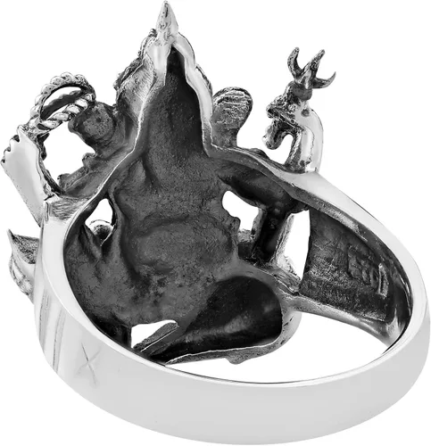Miniatura 3 de AeraVida - Anillo de plata de ley 925 con figura de Ganesh