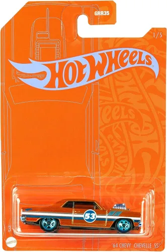 Miniatura 4 de Hot Wheels Naranja y Azul 53 Aniversario '64 Chevelle SS 1/5 DieCast Escala 1:64