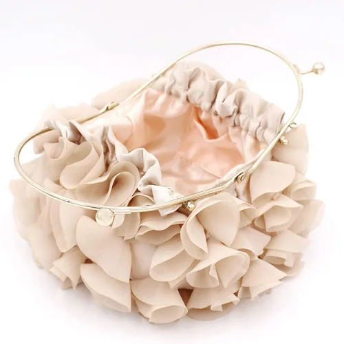 Miniatura 3 de DJBM Bolsos de mano florales para mujer, bolsa de noche de satén para fiesta, graduación, bolso de novia