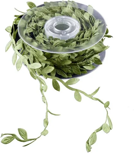 Miniatura 3 de DECORA Cinta de hojas verdes artificiales para decoraciones de coronas y flores (carrete de 20 yardas)