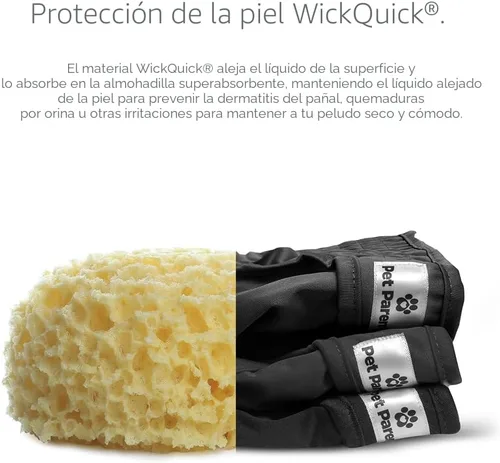 Miniatura 3 de Pet Parents - Pañales lavables para perros (3 unidades), pañales duraderos y de alta calidad para machos y hembras