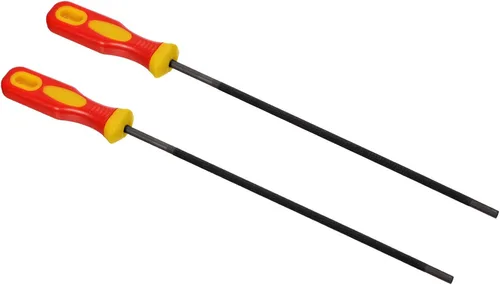 PATIKIL Archivadores de motosierra de 1.15 pulgadas, 2 piezas de acero para motosierra afilador de cadena con mango de plástico para afilar limado
