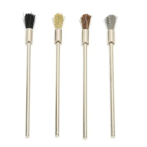 Miniatura 9 de Juego de cepillos de alambre de acero inoxidable, amplia aplicación para quitar áreas estrechas, mini cepillo de alambre, para taladrar joyería