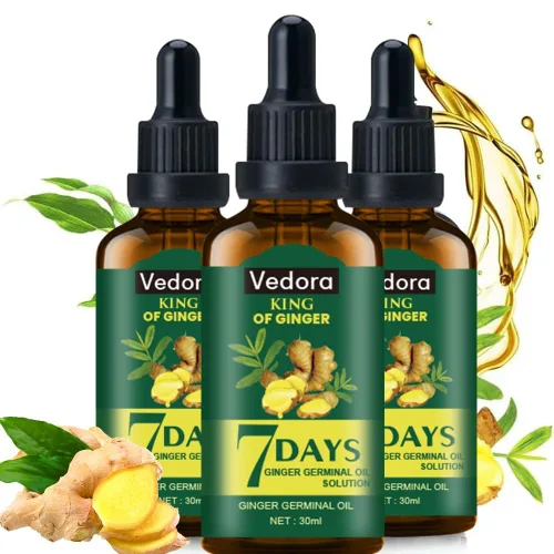 Miniatura 7 de Aceite de jengibre para el crecimiento del cabello, suero de biotina para el crecimiento del cabello, aceite esencial de jengibre natural 100% puro
