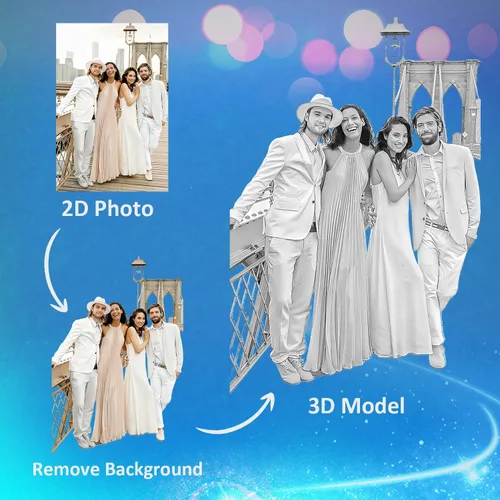 Miniatura 5 de Foto de Cristal 3D Personalizada, Marco Portavelas con Grabado Láser Personalizado, Regalos Personalizados Conmemorativos de Aniversario, Navidad