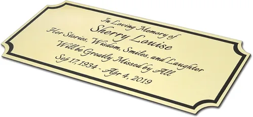 Miniatura 2 de 2.5 pulgadas de alto x 6 pulgadas de ancho, placa grabada elegante personalizada, placa conmemorativa personalizada, acero inoxidable cepillado