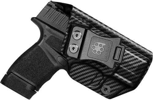 Miniatura 10 de Amberide IWB - Funda Kydex para Springfield Armory Hellcat, transporte oculto microcompacto, sin óptica/sin láser, inclinación ajustable, retención