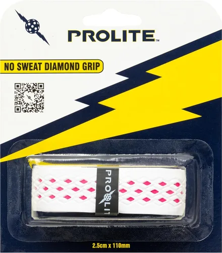 Miniatura 18 de Agarre de diamante sin sudor para palas de pickleball, tenis, raquetball Blanco con base negra